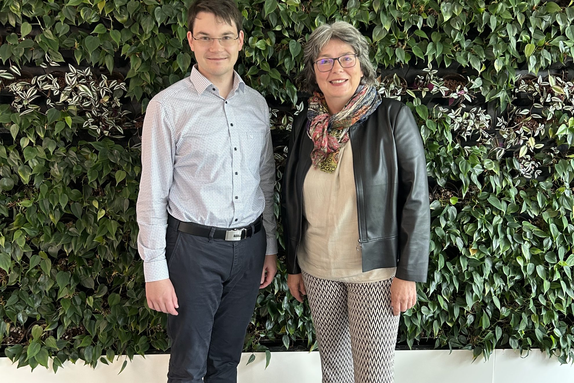 Bürgermeisterkandidatin Barbara Eckes im Dialog mit Frankenberger